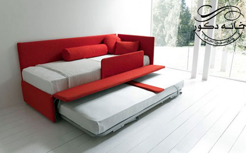 Modern Red and White Folding Bed Design